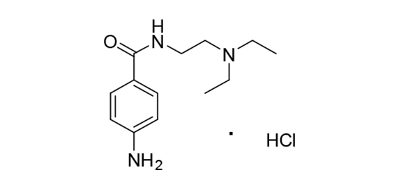 構造式：プロカインアミド塩酸塩