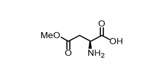 構造式：L-アスパラギン酸4-メチルエステル