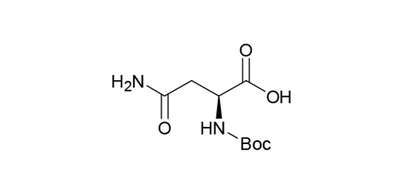 構造式：N-（tert-ブトキシカルボニル）-L-アスパラギン