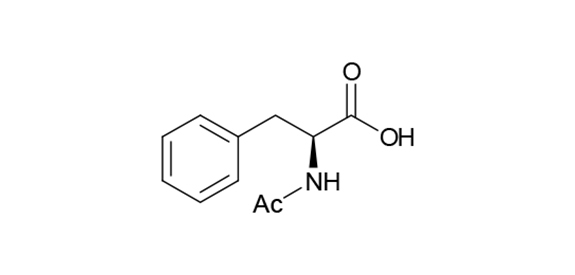 構造式：N-アセチル-L-フェニルアラニン