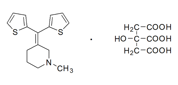 構造式：チペピジンクエン酸塩