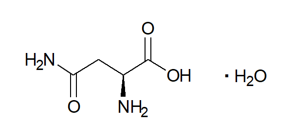 構造式：L-アスパラギン一水和物